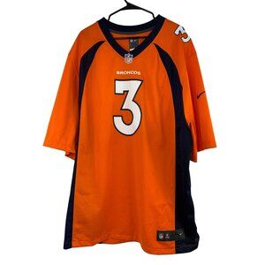 Nike NFL Denver Broncos Drew Lock #3 Jersey 3XL Orange & Navy On Field Mens EUC